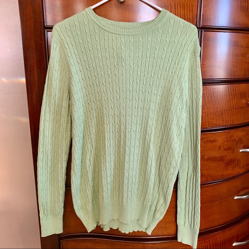 Kim Rogers Pistachio Green Sweater
